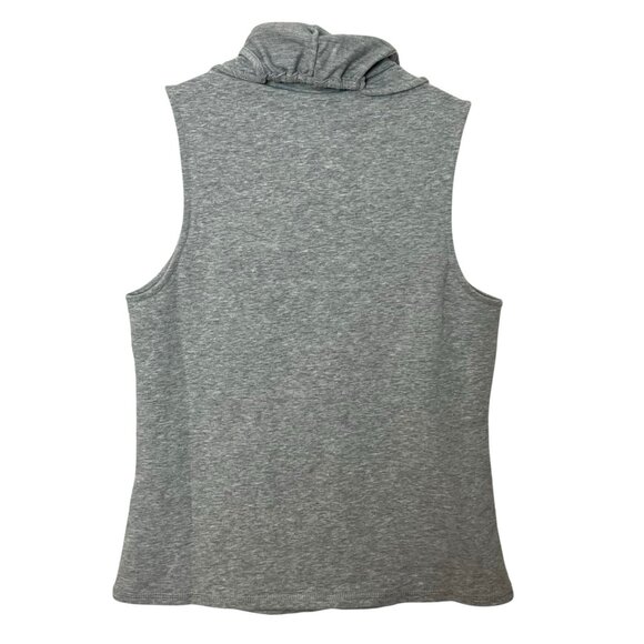 BAM by Betsy & Adam Attached Mask Turtleneck Tank Top Size Small Heather Gray - Picture 4 of 10